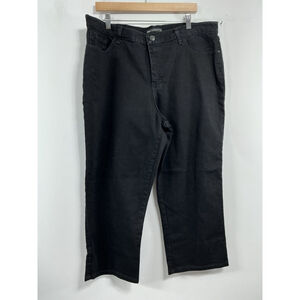 Womans Excellent Condition Lee Classic Fit Cropped Black Jeans 16 S 0089/Z-2